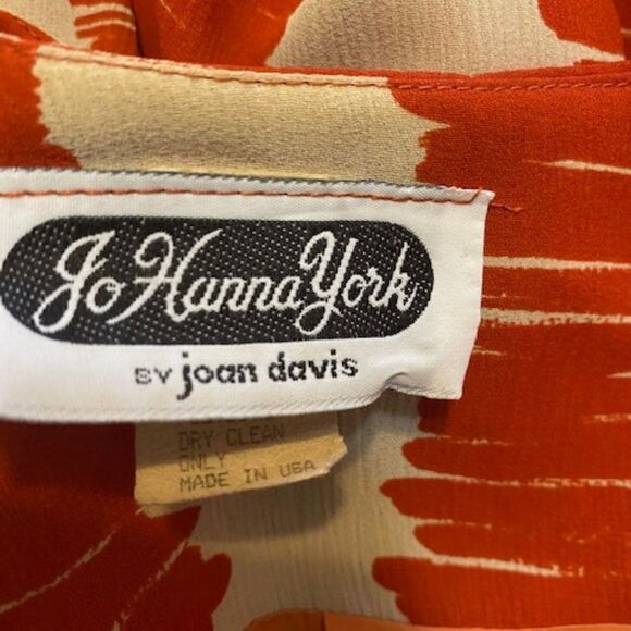 Jo Hanna York by Joan Davis Vintage Burnt Orange/Cream open blazer, size 2X - Picture 4 of 6